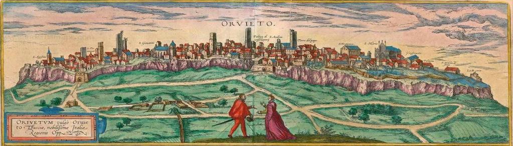 71 Şekil 4.1. 16. Yüzyılda ve Günümüzde Orvieto Kaynak: sanderusmaps.com ve wikipedia.org sitelerinden derlenmiştir 52.