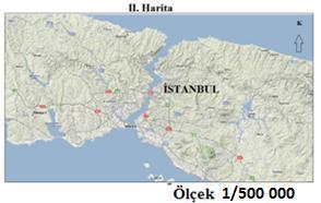 KESİR ÖLÇEK: Harita üzerinde 1 cm uzunluğun gerçekte kaç cm olduğunu kesir ifadesiyle gösteren ölçektir.