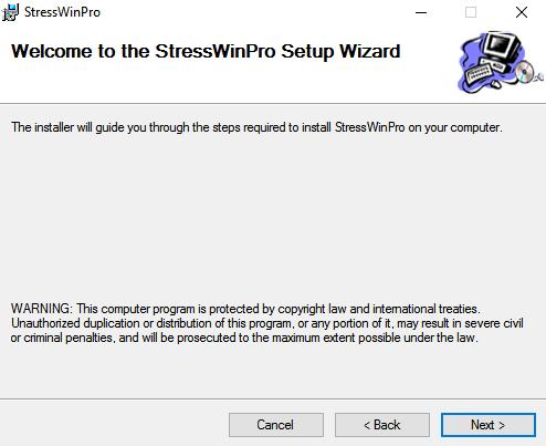 Şekil 3.2 StressWin Pro Setup Wizard penceresi Daha sonra programın hangi dizine (klasör) kurulmasını istediğiniz sorulacaktır.