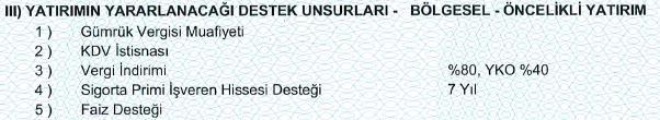 Yatırım teşvik belgesi kapsamındaki yatırımlardan elde edilen kazançlara, ilgili teşvik belgesinde yer alan yatırıma katkı ve vergi indirim oranları dikkate alınarak yatırımın kısmen veya tamamen