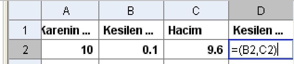 ÇALIŞMA SAYFASI 2 Öğrencilerinizden önceki etkinlikten yararlanılarak elde edilen enbuyukhacimlikutu2 isimli geogebra dosyasını açmalarını isteyiniz.