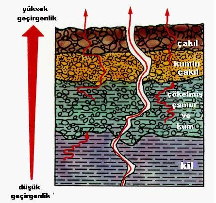 atmosfere ve sulara kaçma eğilimi göstermektedir. Radon topraktaki gözeneklerde, kayalarda yarıklarda, iri kum ve çakıl gibi geçirgen topraklarda daha hızlı hareket eder (Özkorucuklu ve ark., 2006).