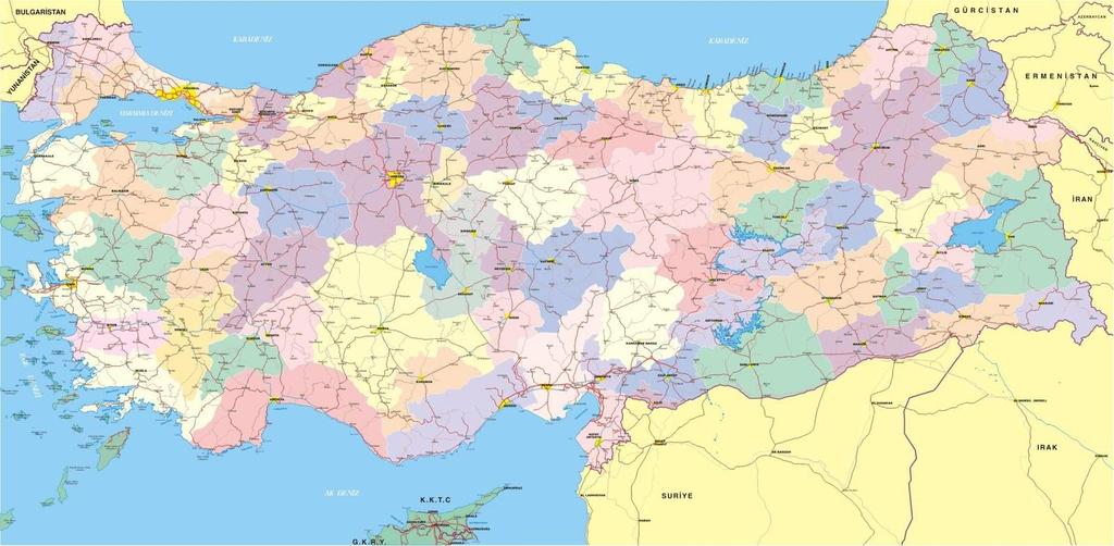 6. ÖZEL VERİLER 6.1. Antalya İli Antalya ili Anadolu'nun güneybatısında 29 201-32 351 doğu boylamları ile 36 071-37 291 kuzey enlemleri arasında yer alır. Yüzölçümü 20.