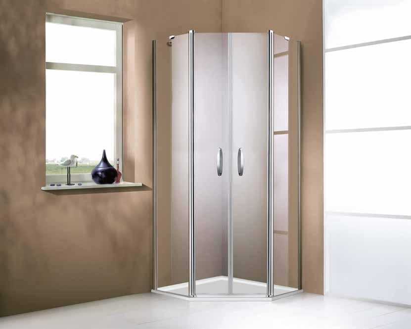 DESIGN SAK B SOLO T Ön ortadan giriş 2 adet Sabit panel (1) 1 adet Boy menteşeli kapı (2) 1 2 1 1 Kullanım : Beşgen Duş si Üzeri (Bkz.