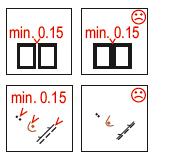 2.11 Minimum boyutlar Çizgi ve alan simgeleri için belirli minimum boyutlara dikkat edilmelidir. Bunlar hem yazdırma teknolojisine hem de okunabilirlik ihtiyacına dayanmaktadır.