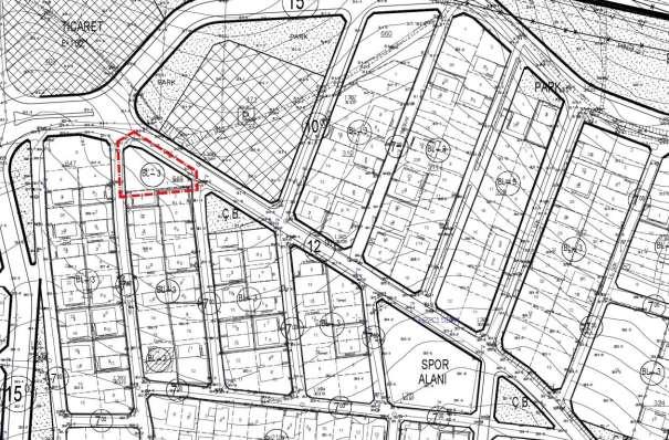 Şekil 7: Plan Değişikliği Önerisi Tablo1: Arazi Kullanım Kararları Değişimi Kullanımlar Meri Plan (m²) Plan Değişikliği (m²) Değişen Alan (m²) Blok Düzen (BL-3) Konut Alanı 0,00 684,63 +684,63 Pazar