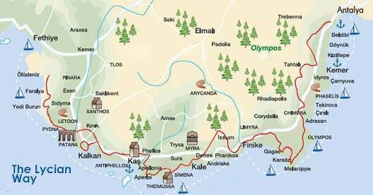 BÜLTEN 3- LİKYA YOLU Likya Yolu, Türkiye nin ilk uzun mesafeli yürüyüş yolu olma özelliğine sahip olmakla birlikte, 2015 yılına kadar uzunluğu 509 km.