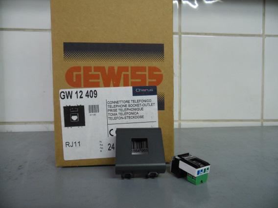 CHORUS SİYAH RJ45 CAT 5 DATA PRİZİ 1 22,08 24,29 GEWİSS-GW-12423 CHORUS SİYAH