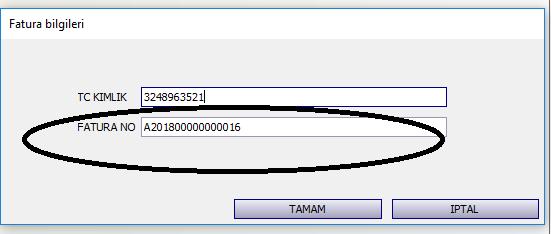 Fatura No suna el ile müdahele edebilirsiniz.