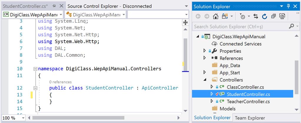 Entity Framework teknolojisini kullanmak için projemize entity framework paketini