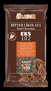 BİTTER ÇİKOLATA Dark Chocolate 00309-06 102 Bitter Çikolata %55 - Dark Chocolate 55% Ürün barkodu / Unit barcode 8690504030966 Koli barkodu / Carton barcode 68690504030968 BİTTER ÇİKOLATA Dark