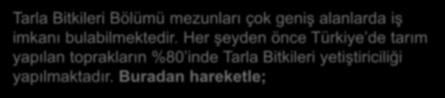 Tarla Bitkileri Bölümü