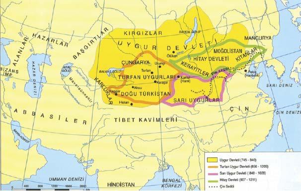 Türk Eğitim Tarihi nin Kronolojik Açıdan Bölümleri İslâmiyetten Önce UYGURLAR UYGURLAR ü745 te Göktürk Devleti yıkılınca, Uygurlar hakimiyeti ele geçirdi.
