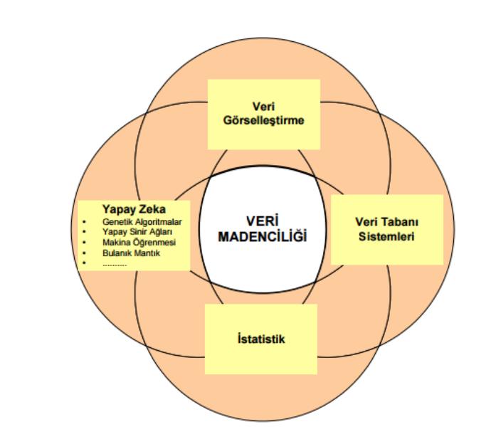 3 Şekil 1. Veri madenciliği ilgili alanları 2.1. Metin Madenciliği Veriler farklı şekillerde bulunabilir. Bunların kullanılmasında da farklı metotlar uygulanabilir.