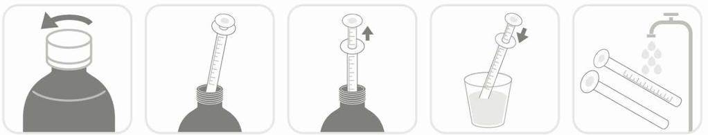 doldurunuz. Sonra pipeti şişeden çıkarınız (Şekil 3). İlaç şişesinin kapağını kapatınız. Piston üzerinde belirtilen ölçü, pipet içindeki mg ilaç miktarını göstermektedir.