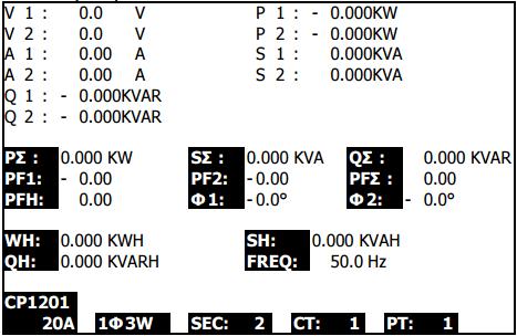 5.3 3Φ3W (3 faz 3 kablo) ölçüm A: