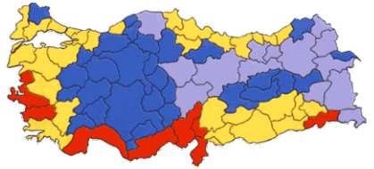 8. EKLER EK 1: Maliyet Analizlerinde Kullanılan Değerler TSE 825, Binalarda Isı Yalıtımı Kuralları standardında verilen ısı geçirgenlik katsayısı (U), aylık ortalama iç ve dış sıcaklık (T i ve T d )