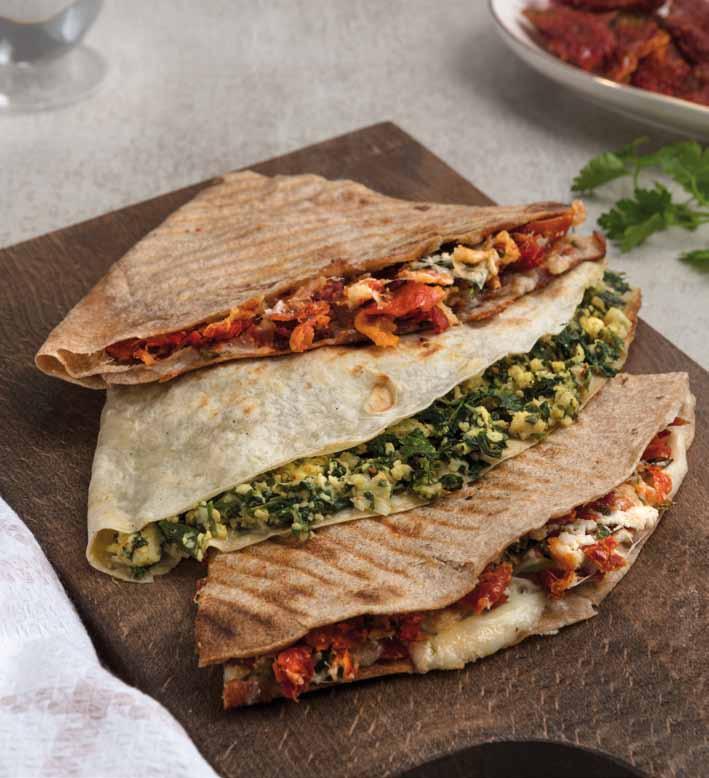 Kepekli Peynirli Tortilla Ispanaklı