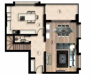 EBEVEYN BANYO 5,22 m² 6 ODA 1 17,61 m² 7 ODA 2 19,31 m² 7 ODA 2 15,10 m² 8 ODA 2 BANYO