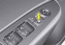 Aracınızın özellikleri NOT Sürücü camındaki otomatik geri dönme özelliği, sadece düğme tümüyle yukarıya çekilerek otomatik kapama özelliği kullanıldığında aktive olur.