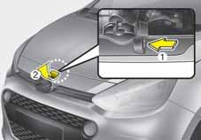 Aracınızın özellikleri KAPUT Soldan Direksiyonlu UYARI - Sıcak parçalar Destek çubuğunu plastikle