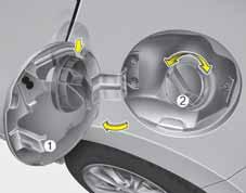Aracınızın özellikleri YAKIT DEPOSU KAPAĞI Soldan Direksiyonlu NOT Yakıt deposu kapağı buzlanma nedeniyle açılmazsa, kapağın ayrılması