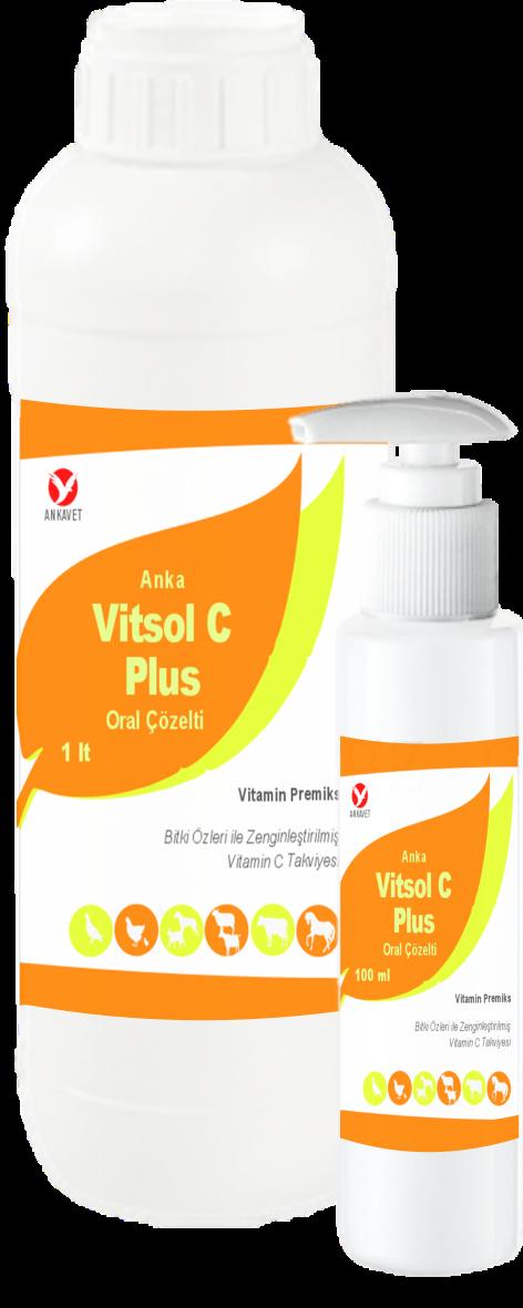 Vitamin & Bitkisel Premiks V tsol C Plus Strese karşı Maksimum Koruma Vitsol C Plus bileşimindeki C vitamini kollajen sentezini ar rarak yaraların iyileşmesini hızlandırır.