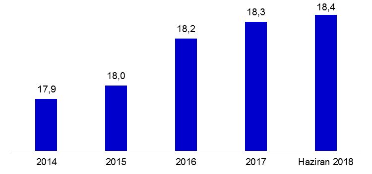 Haziran ayı verilerine göre, şube ve çalışan sayısı bir önceki yıla göre düşmekle birlikte bir önceki çeyreğe göre artmıştır.