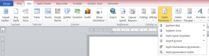 Sayfa numaraları ekleme Belgenizin farklı parçalarında farklı numaralandırma biçimleri kullanabilirsiniz.