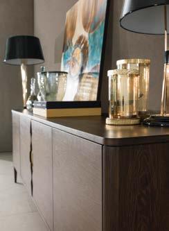 GO sideboard, dark alpi veneer with rumi ornament