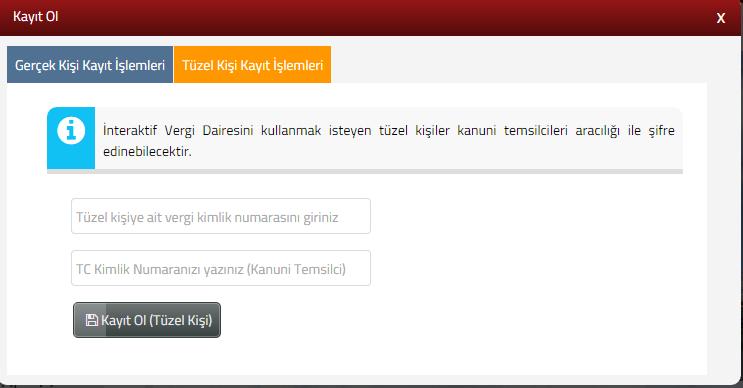 Mükellef Adına GİB Sisteminde Kayıtlı ÖKC lerin Kontrolünün Yapılması Tercih ekranına, kullanıcı kodu ve şifresi giriş sağlandıktan sonra açılan yeni ekranda: vergi