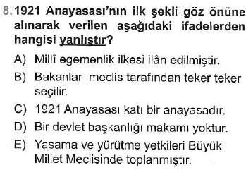 b) Türk tarihinde devlet iktidarının sınırlandırılabileceği düşüncesi ilk defa Sened-i İttifakla ortaya çıkmıştır.