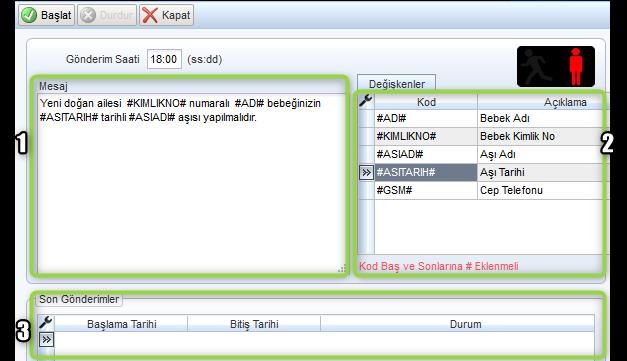 Sayfa No : 14 / 35 Sorgula/Gönderim sekmesinde grup tanımlama butonu ile oluşturulmuş yeni grupların bilgileri bu sekmede düzenlenebilir. Tanımlı sms grupları liste alanında tarihe göre sıralanır.