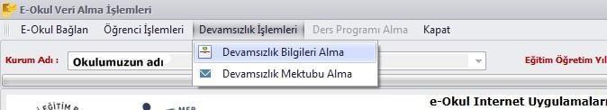 DEVAMSIZLIK MEKTUBU MESAJ GÖNDER sekmemize tıklayalım. E-Okulda belirttiğimiz gönderim tarihini bu bölümde belirtelim.