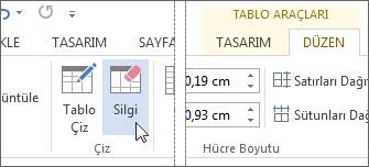 Tabloyu çizerek oluģtururken aģağıdaki yöntemi uygulayabilirsiniz. ġekil 4.