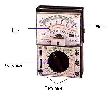 Avometre ve Multimetre Akım, gerilim ve direnç ölçümü aynı ölçü aleti tarafından yapılabiliyorsa, bu ölçü aletine AVOmetre (Amper(akım)-Volt(gerilim)-Ohm(direnç)