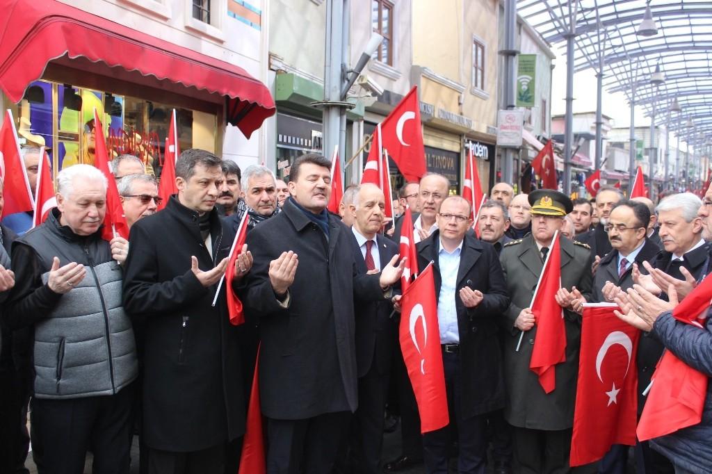 Çarşı ve Hanlar Birliği ve çarşı esnafımızın geniş katılımıyla Zeytin Dalı