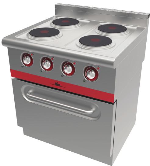 plate With thermal relay circle plates 6 level heat control Portable lower cupboard 4 750 SERİSİ PİŞİRİCİLER 750 SERIES COOKERS KUZİNE 4 PLEYTLİ, FIRINLI RANGE 4 PLATES WITH OVEN KOD CODE 152.35.