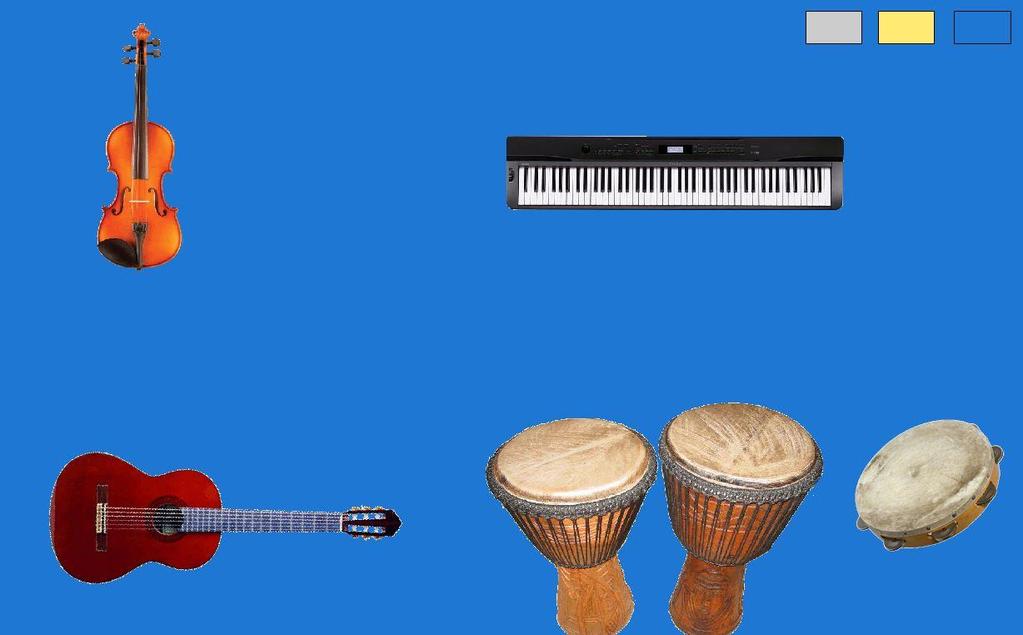 52 Şekil 7. Müzik aletlerini tanıma Şekil 7 de ara yüzü görülen bu oyun, enstrüman seslerini öğretmektedir.