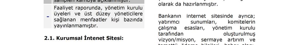 tarafından oluşturulan etik kurallar ve sıkça sorulan sorular başlığı altında bankaya ulaşan bilgi talepleri, soru ve ihbarlar ile bunlara verilen cevaplar yer