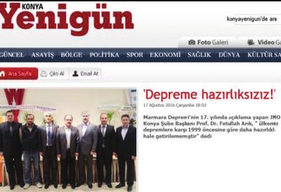 17 Ağustos tarihinde 17 Ağustos 1999 Marmara Depremi Yıl Dönümünde Depreme Hazırlıksızız başlıklı Basın Açıklaması yapıldı.