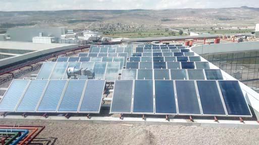 Kampüsü nde kullanılan DemirDöküm ün LYKIA 2,25 Termal Solar Kollektörleri ile sıcak suyun üretilmesi için harcanacak enerjinin yüzde 69,4 ü güneşten alınan enerji ile karşılanacak.