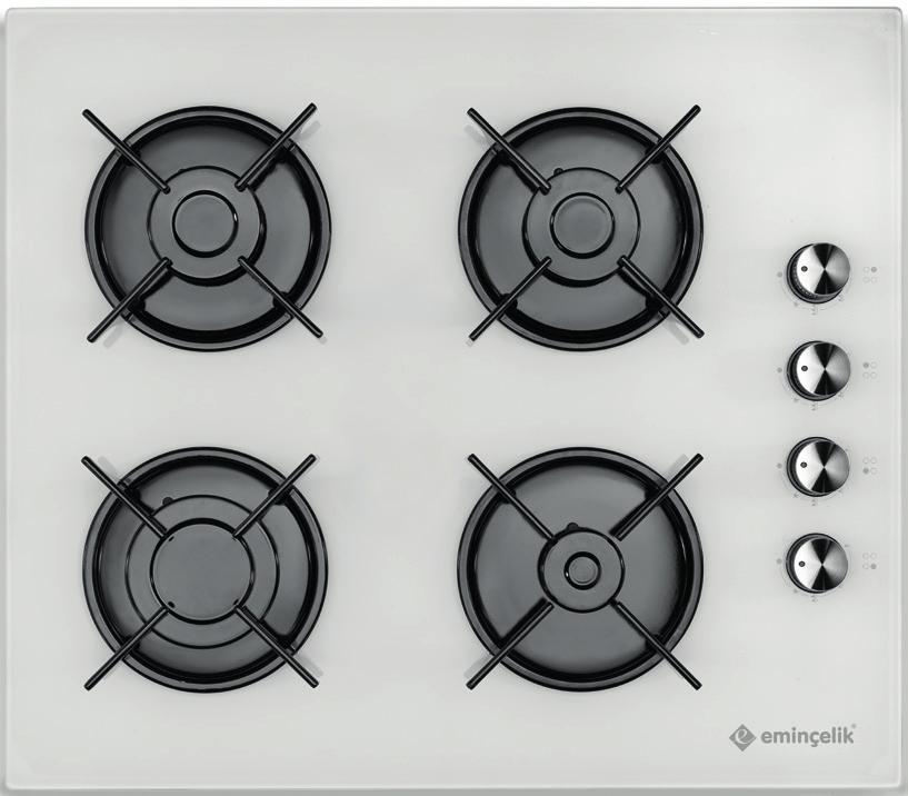 yüzey * 4 gözü gazlı (1 kuvvetli,1 normal,1 wok,1 ekonomik göz) * 2,5 kw çift yanışlı Wok göz * Ön Sağdan düğme kontrolü * Sekizgen döküm ızgara * Ürün Ölçüsü : (G*D) 590 x 515 mm 690 760 * 8 mm