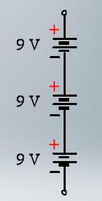 Example: Voltage sources in series Find the total voltage