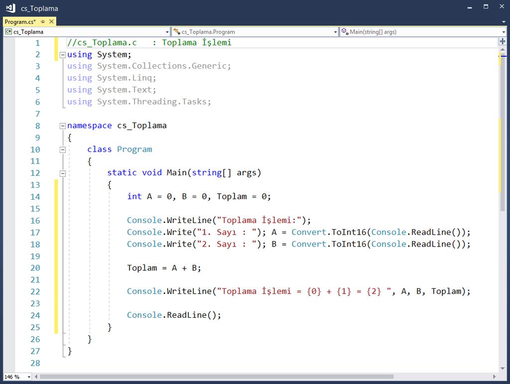 4. Bölüm: Programlamaya Giriş Örnek (05) C# veri giriş/çıkış örnekleri Klavyeden girilen