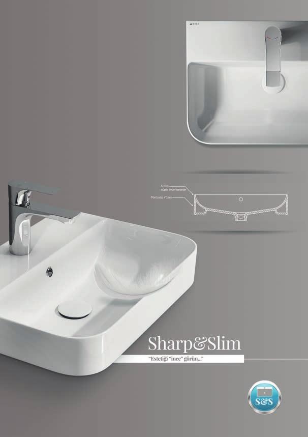 Isvea, Sharp&Slim teknolojisine sahip lavabolar ile daha önce üretilemeyen incelikte seramik tasarımlar sunarak yeni