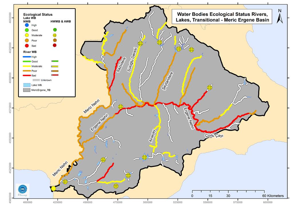 MERİÇ-ERGENE HAVZASI EKOLOJİK DURUM Ekolojik Durum Göller Çok iyi