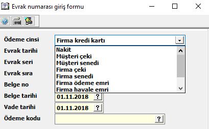 Alış Faturasından Tediye Evrakına Ctrl+S