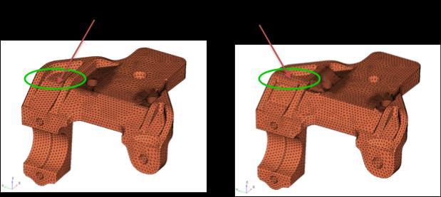 Şekil 7a. Braketlerin Geometrisi ( braket 1: kaburgasız, braket 2: kaburgalı) Şekil 7b.