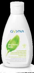 Gvyna İntim Yıkama fresh Gvyna İntim Yıkama Fresh, kötü kokuları gidermek ve uzun süreli ferahlık hissi sağlamak için özel olarak formüle edilmiştir.